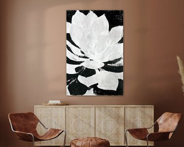Bold Lotus in Monochrome