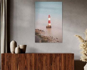 Beachy Head Lighthouse at Birling Gap. Beneath the Seven Sisters Cliffs - summer travel photography