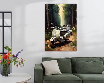 Parkende Motorroller