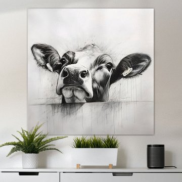 Cow portrait sketch