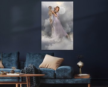 The girl and death by Mooie Foto