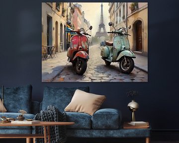 Vieux scooters à Paris