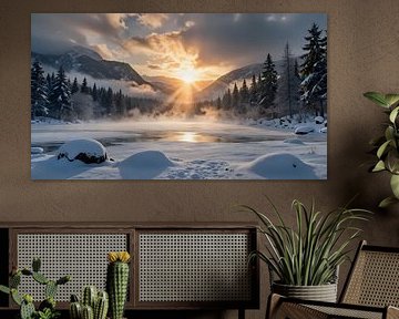 Décor hivernal romantique