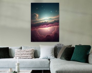 Weltraum voller Wolken und Sterne von rozan arkaannuyaafi