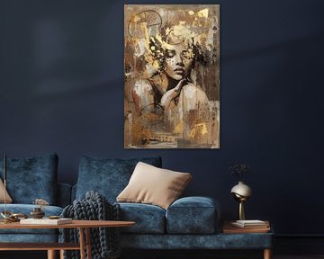 Hotel-Chic-Porträt mit Gold-, Taupe- und Brauntönen von Emiel de Lange