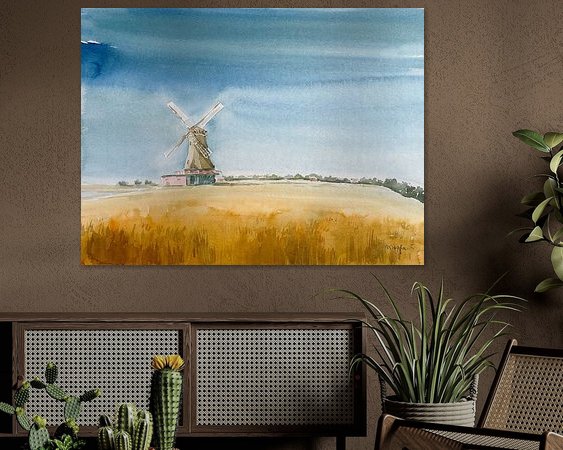 Voorbeeld van het werk in een kamer