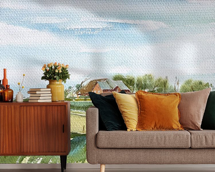 Voorbeeld van het werk in een kamer