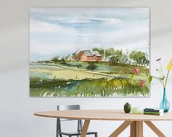 Voorbeeld van het werk in een kamer