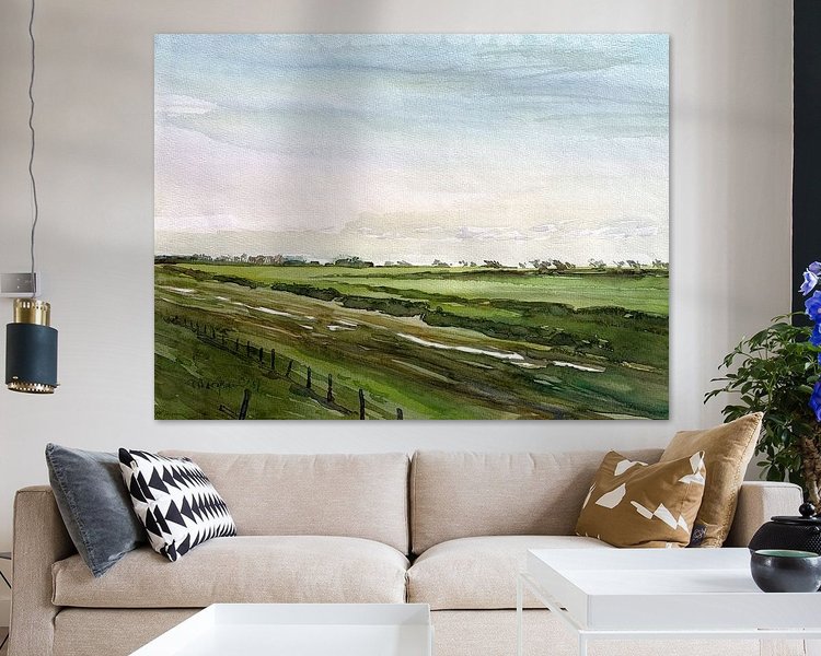 Voorbeeld van het werk in een kamer