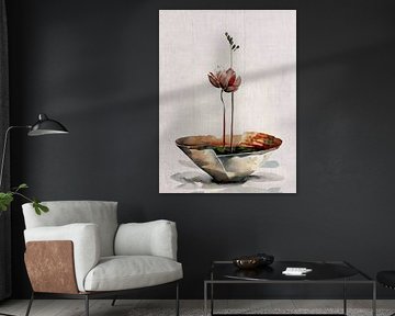 Art minimaliste de l'ikebana, l'art floral japonais