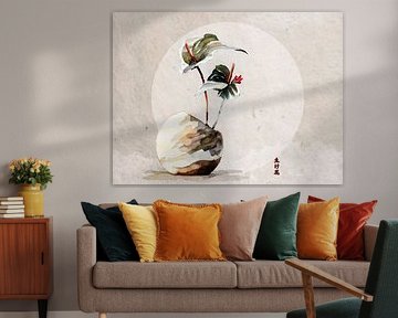 Ikebana japonais dans un style Japandi apaisant