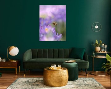 Flying through a purple sea by Angela Kraan