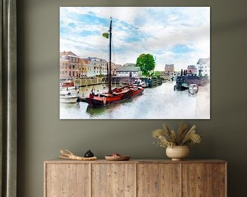 Port de Gorinchem, Hollande-Méridionale, Pays-Bas sur Danny de Klerk