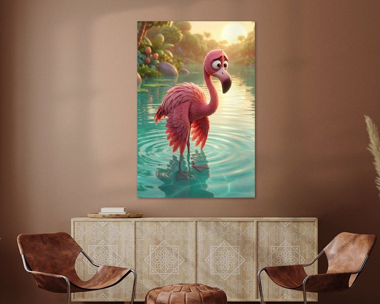 Voorbeeld van het werk in een kamer