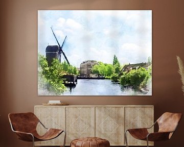 Mühle De Put, Leiden, Südholland. von Danny de Klerk