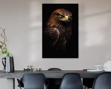 Golden Eagle Intensives Porträt von Dodik Hariyono