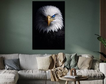 Weißkopfseeadler mit blauem Blick von Dodik Hariyono