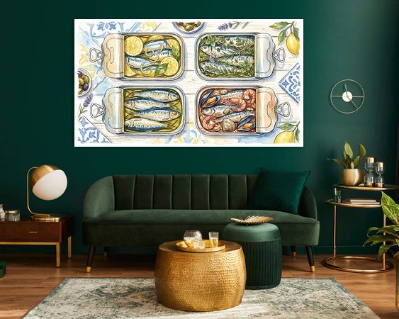 Voorbeeld van het werk in een kamer