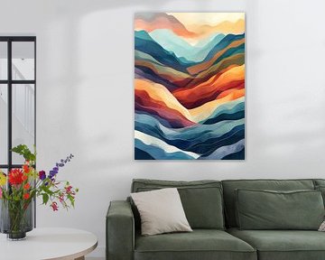 The Thermal Current: A Topographic Exploration of Fluctuating Elements and Chromatic Strata