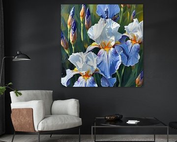 Een symfonie van azuurblauw en albast