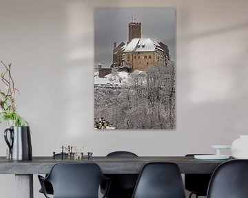 Wartburg Castle in the Thuringian Forest in winter by Roland Brack