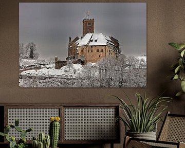Wartburg Castle in the Thuringian Forest in winter by Roland Brack