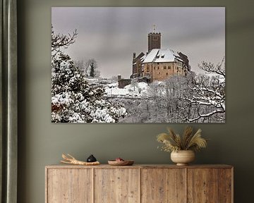 Wartburg Castle in the Thuringian Forest in winter by Roland Brack