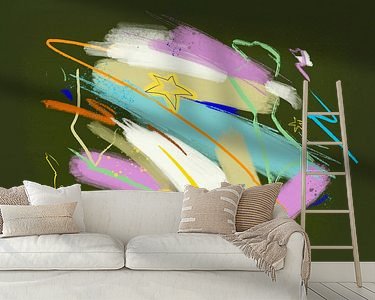 Voorbeeld van het werk in een kamer