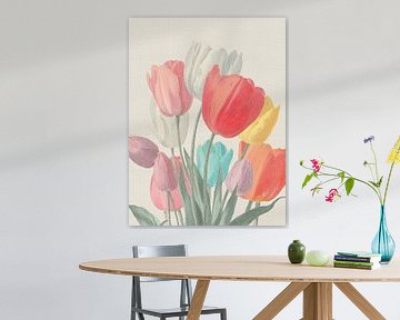 Chalk Tulips by Artclaud