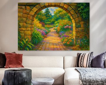 Flower-filled path through the arch by Imperial Art House