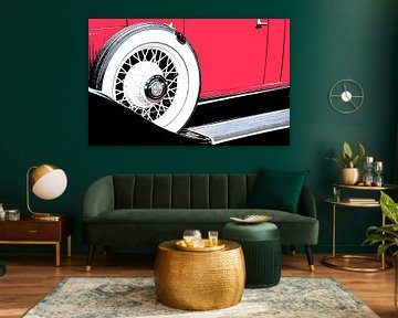 ein Oldtimer Reserverad mixed media von Werner Lehmann