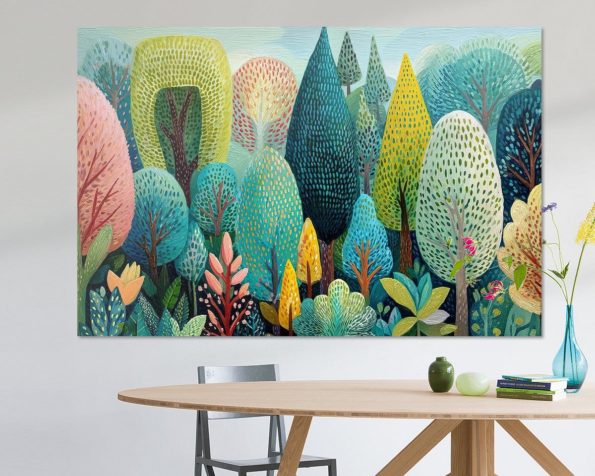 Voorbeeld van het werk in een kamer