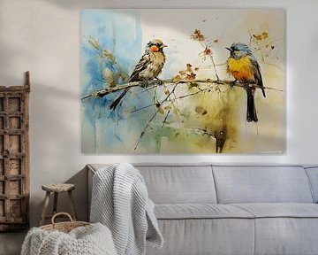 Aquarell Vinken von Blickfänger Gemälde