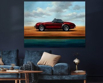 Rote AC Cobra in malerischer Landschaft