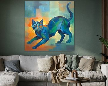 Katze auf der Flucht