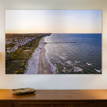 Luftbild Ahlbeck mit der Seebrücke auf der Insel Usedom von Werner Dieterich