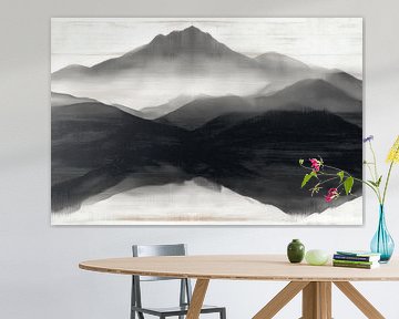 Misty Mountain Reflection by Chromatic Storm Studio