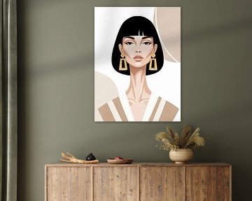 Femme chic, minimaliste et neutre