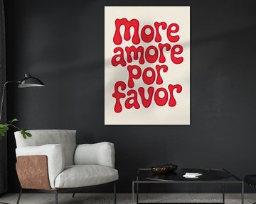 More Amore Por Favor : typographie rétro rouge sur Niklas Maximilian