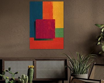 Geometrische abstractie: rode rechthoek