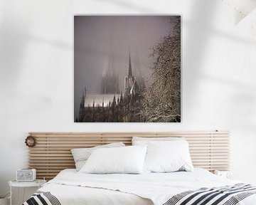La cathédrale de Cologne sous la neige sur Marc Stoppenbach