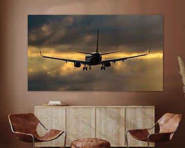 KLM Boeing 737 Passagierflugzeug.