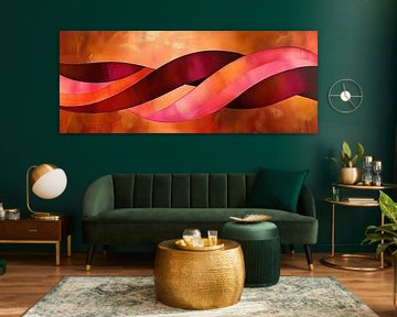 Vagues | Vagues roses et bordeaux