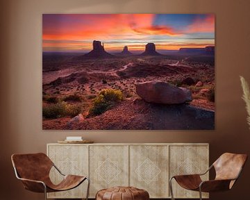 Monument Valley Sonnenaufgang von Albert Dros
