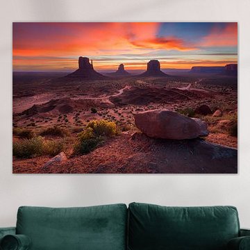 Monument Valley Sonnenaufgang von Albert Dros