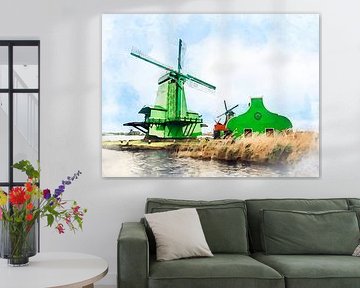 Zaanse Schans, Hollande-Septentrionale, Pays-Bas sur Danny de Klerk