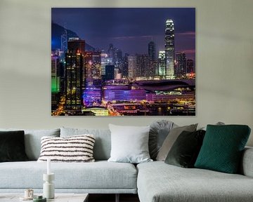 Hong Kong skyline van Albert Dros