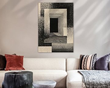 Geometric passage in black and white by Niklas Maximilian