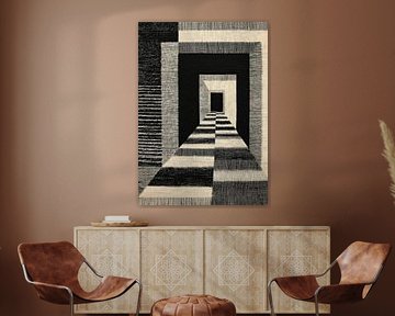 Monochrome tunnel - Geometrisch perspectief
