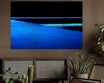 Abstract light falling on the ground & in the water